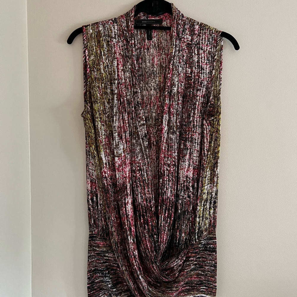 BCBGMAXAZRIA Vertical Patterned Tank Women’s Size: S MSRP: $79